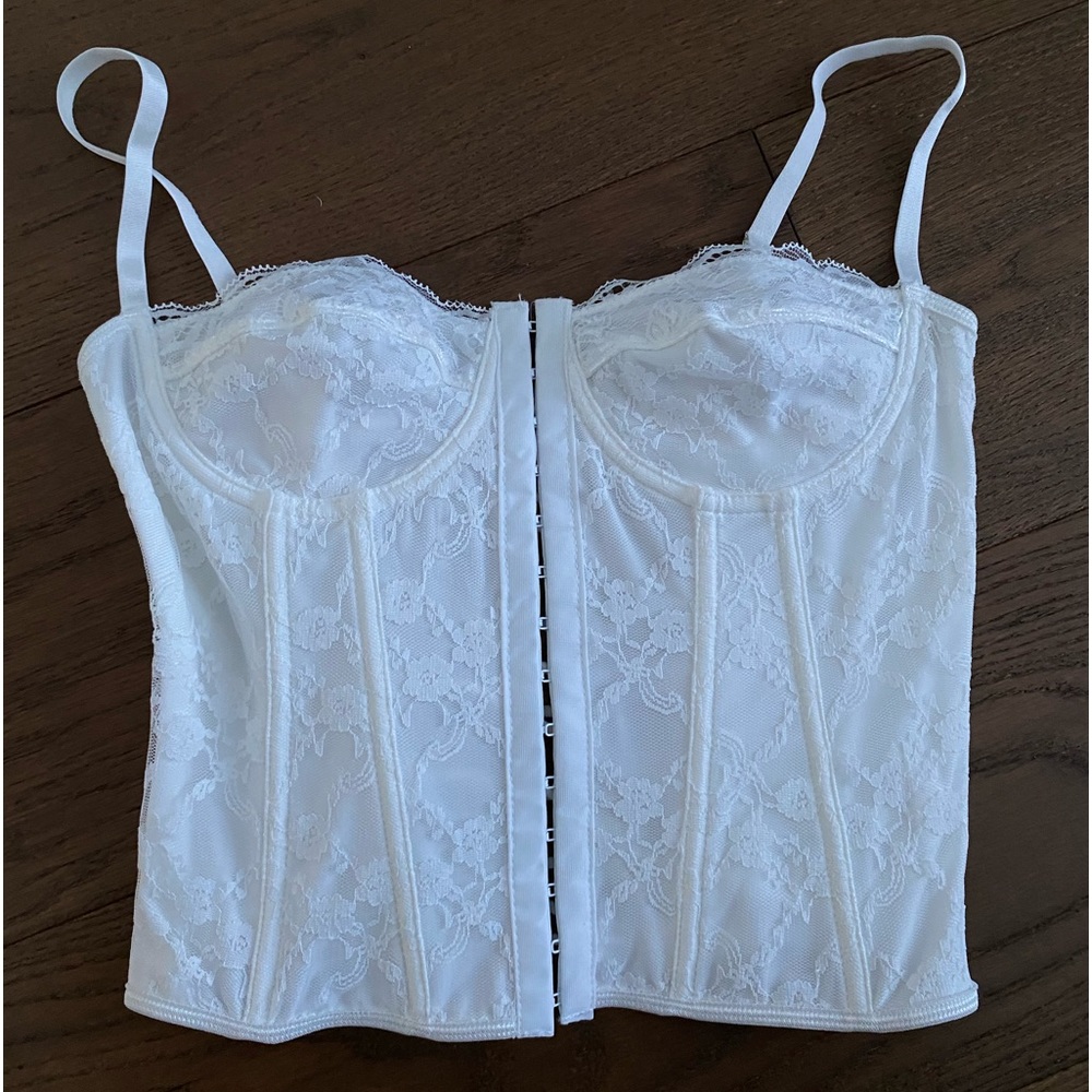 shein- white corset top